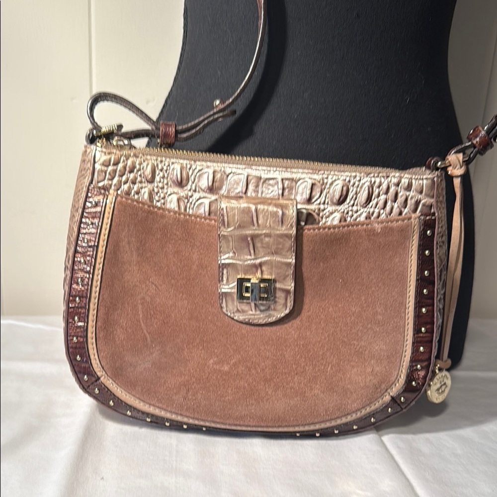 Brahmin Brown Shoulder Bag with Classic Western Charm